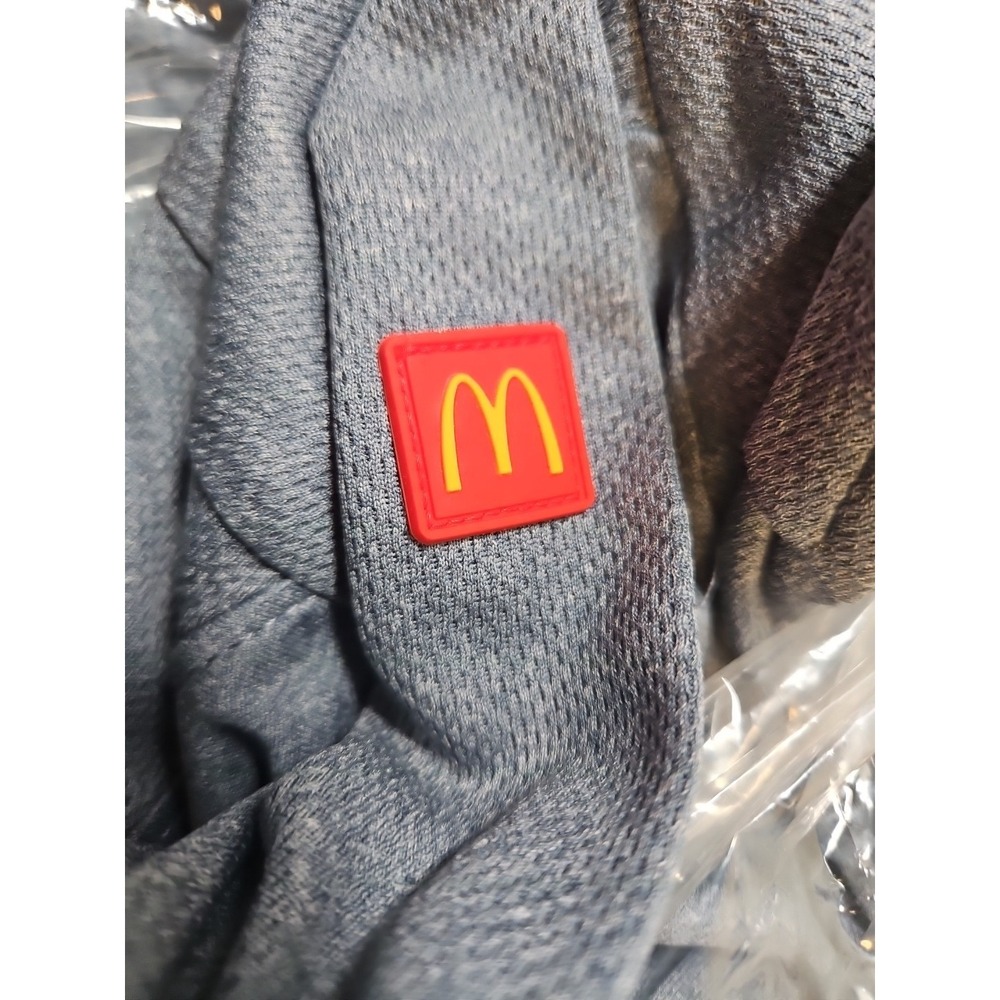 Mcdonalds Crew Shirt Size Large Quarter Zip Short Sleeve Workwear Uniform MC305 - Picture 5 of 5